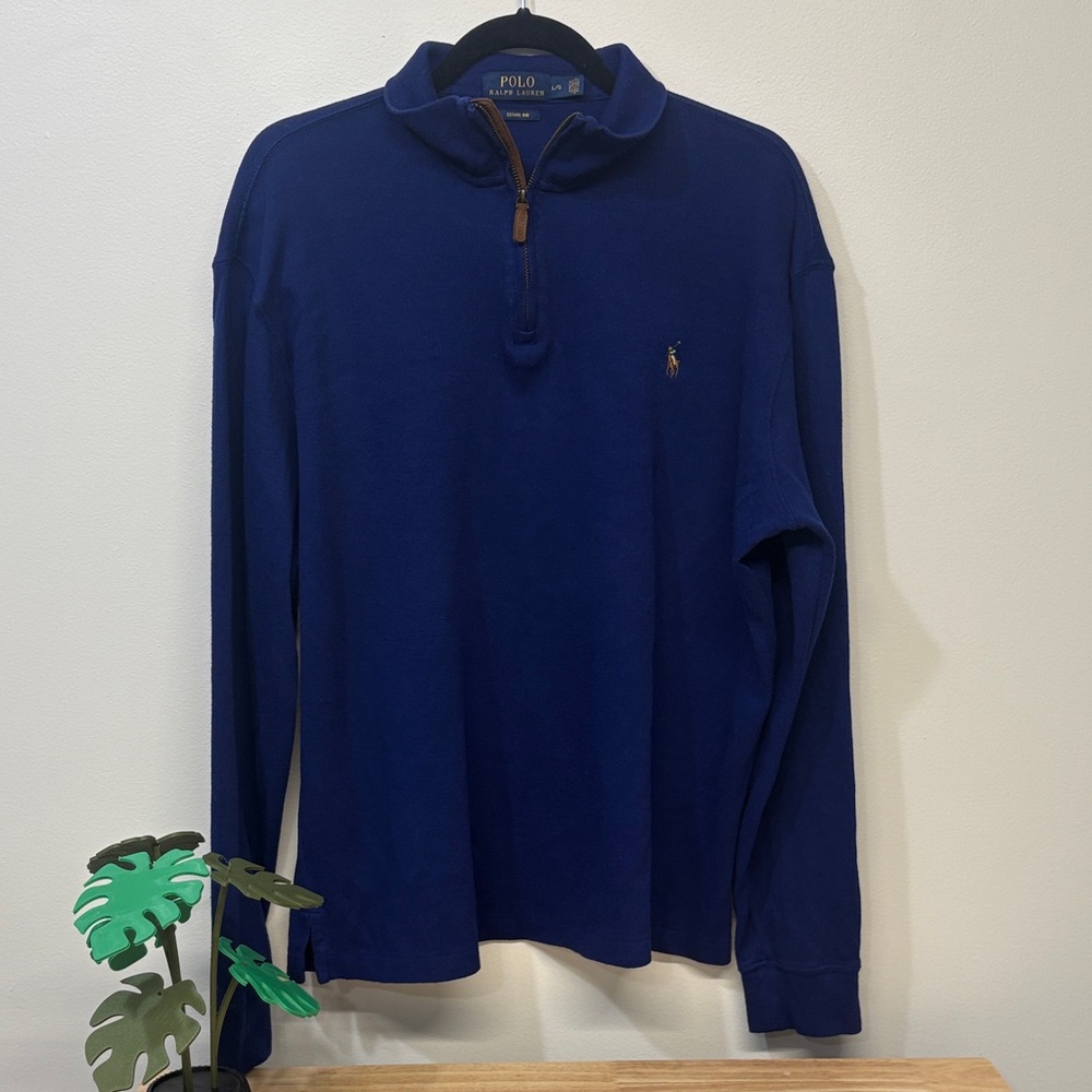 POLO RALPH LAUREN Quarter Zip Estate Rib Sweater